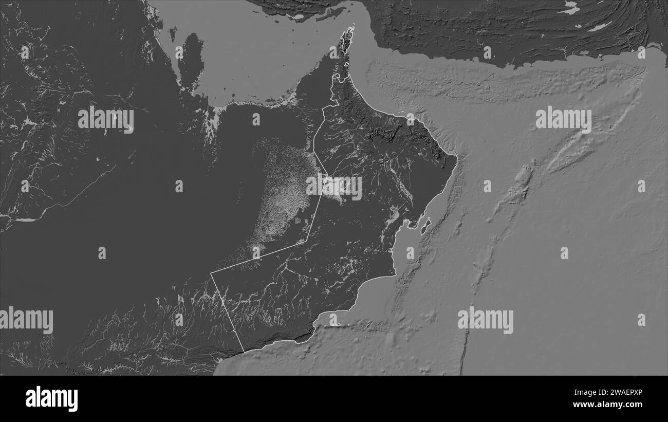 Oman on world map Black and White Stock Photos & Images - Alamy