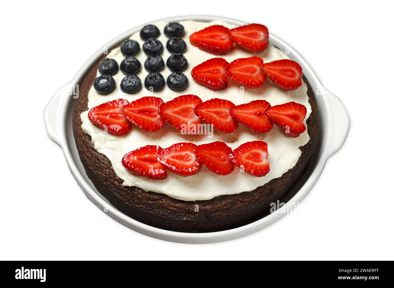 fourth of july brownie cake