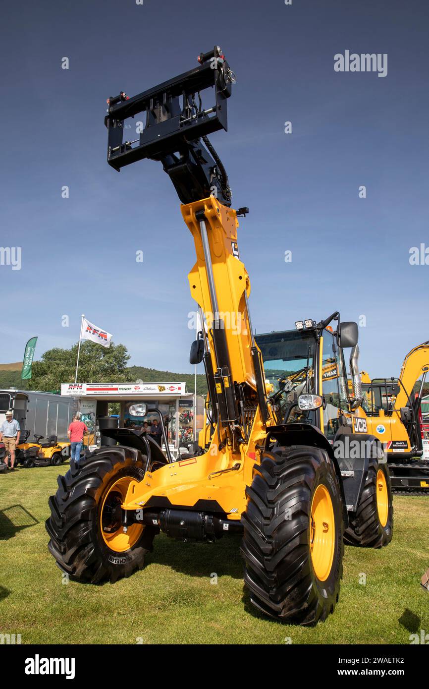 UK, England, Worcestershire, Malvern Wells, Royal 3 Counties Show, trade stall selling heavy agricultural machinery Stock Photo