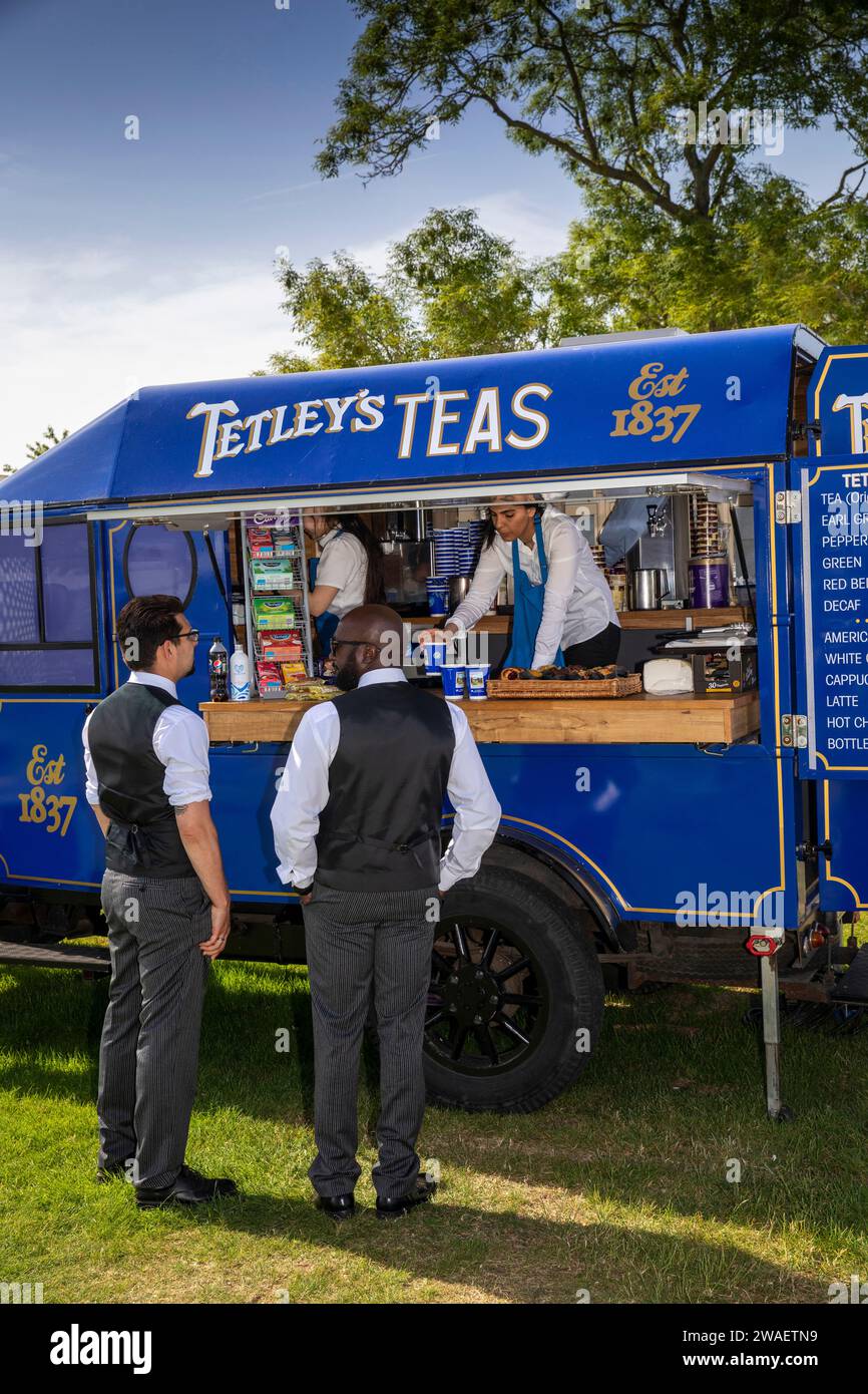 UK, England, Worcestershire, Malvern Wells, Royal 3 Counties Show, Tetley’s Teas stall Stock Photo