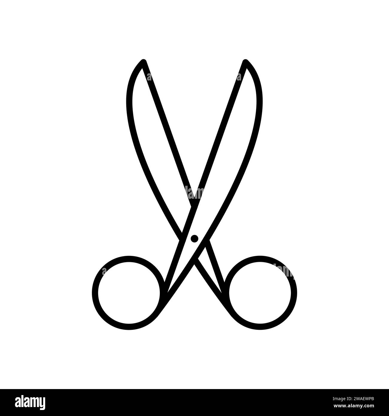 scissors outline vector icon Stock Vector