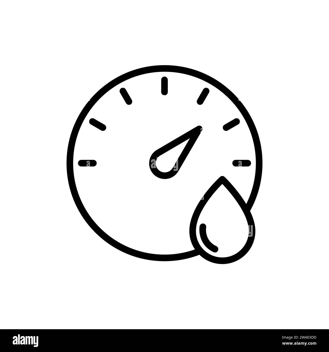 Sauna termometer outline vector icon Stock Vector