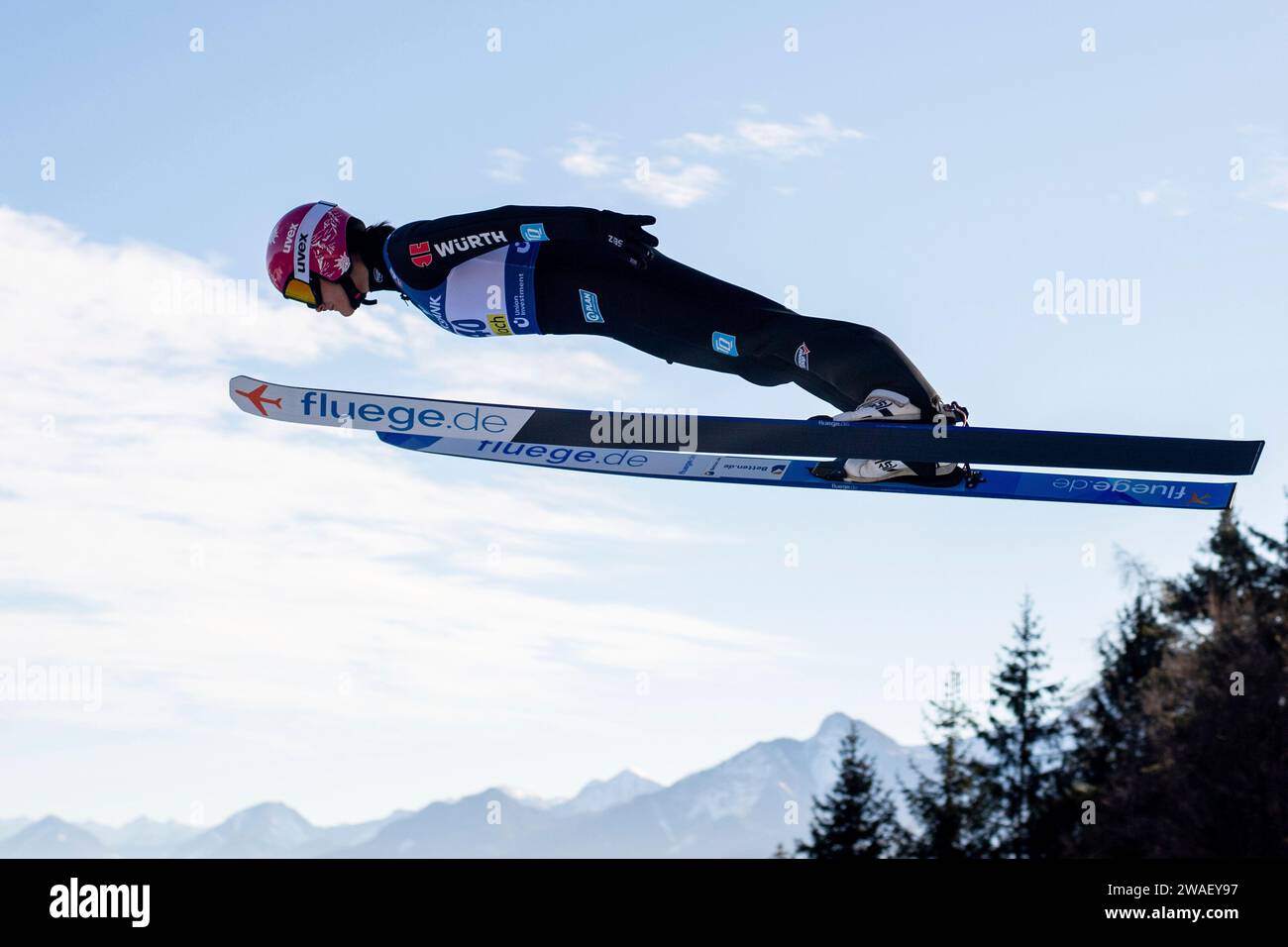 Luisa Goerlich (Deutschland), AUT, FIS Viessmsann Skisprung Weltcup Frauen, Villach, 04.01.2024 Foto: Eibner-Pressefoto/Michael Memmler Stock Photo