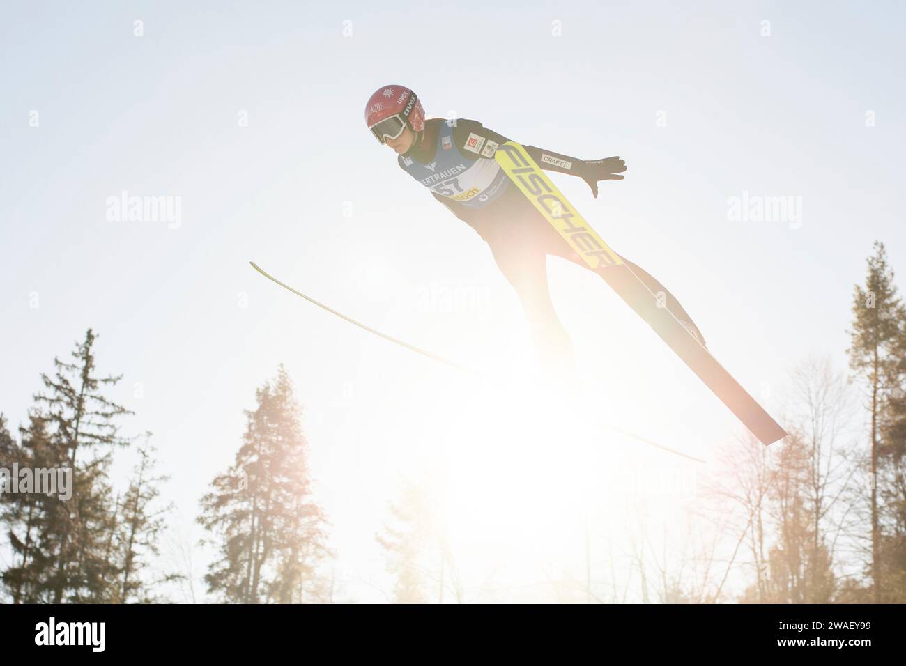Josephine Pagnier (Frankreich), AUT, FIS Viessmsann Skisprung Weltcup Frauen, Villach, 04.01.2024 Foto: Eibner-Pressefoto/Michael Memmler Stock Photo