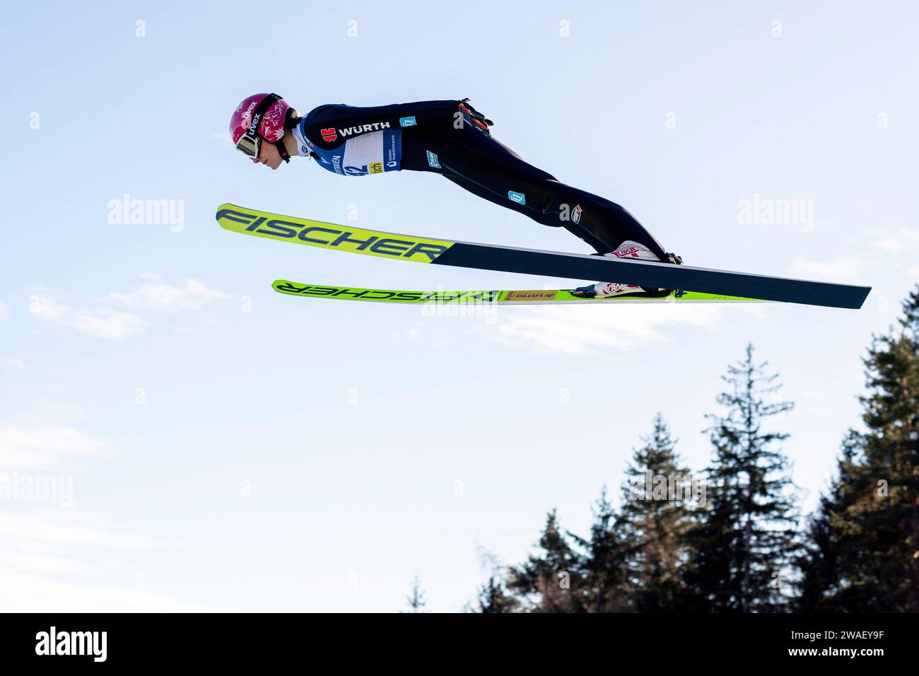 Anna Rupprecht (Deutschland), AUT, FIS Viessmsann Skisprung Weltcup Frauen, Villach, 04.01.2024 Foto: Eibner-Pressefoto/Michael Memmler Stock Photo