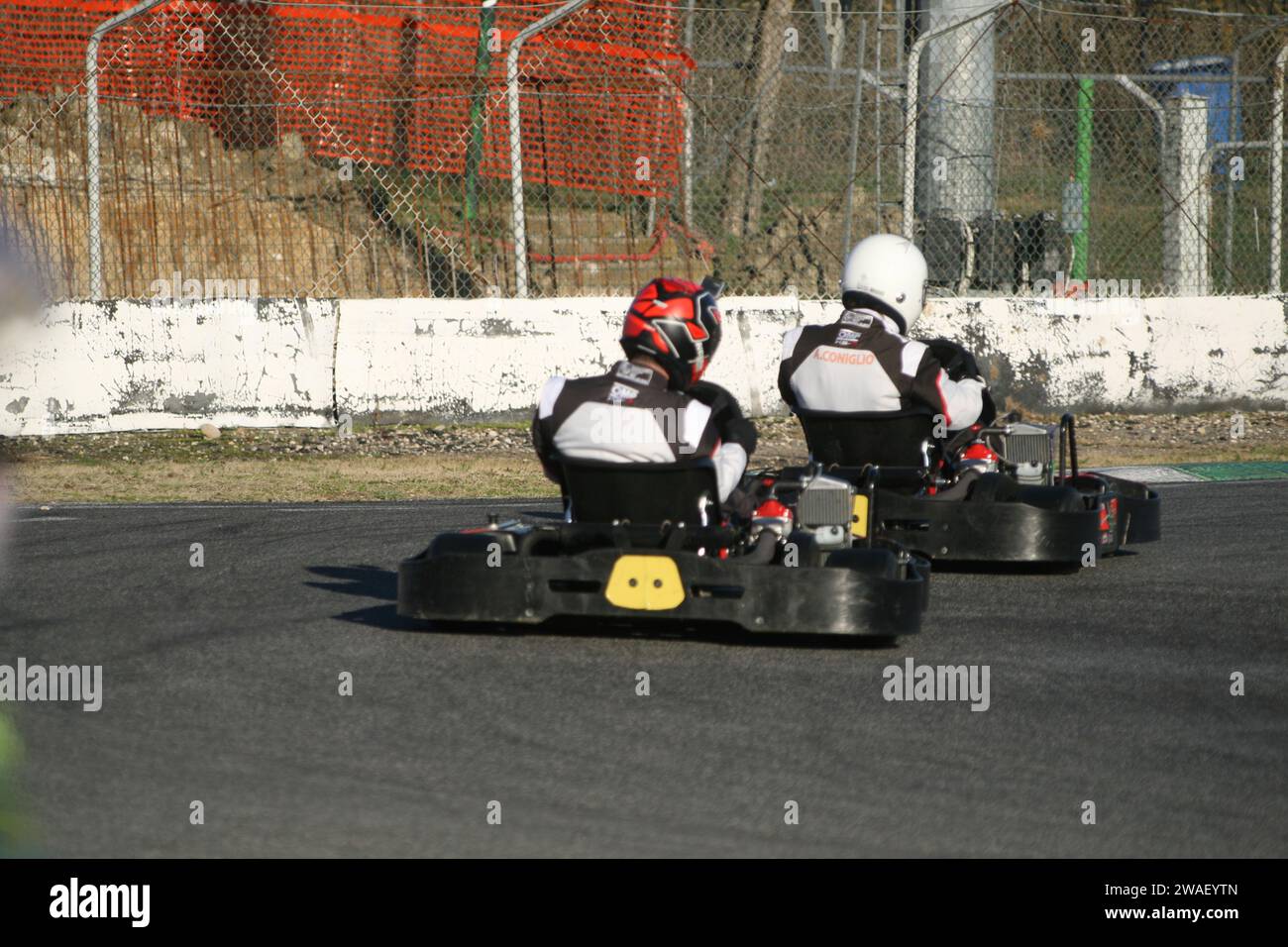 Photo taken at Circuito di Siena during a Karting Test. Stock Photo