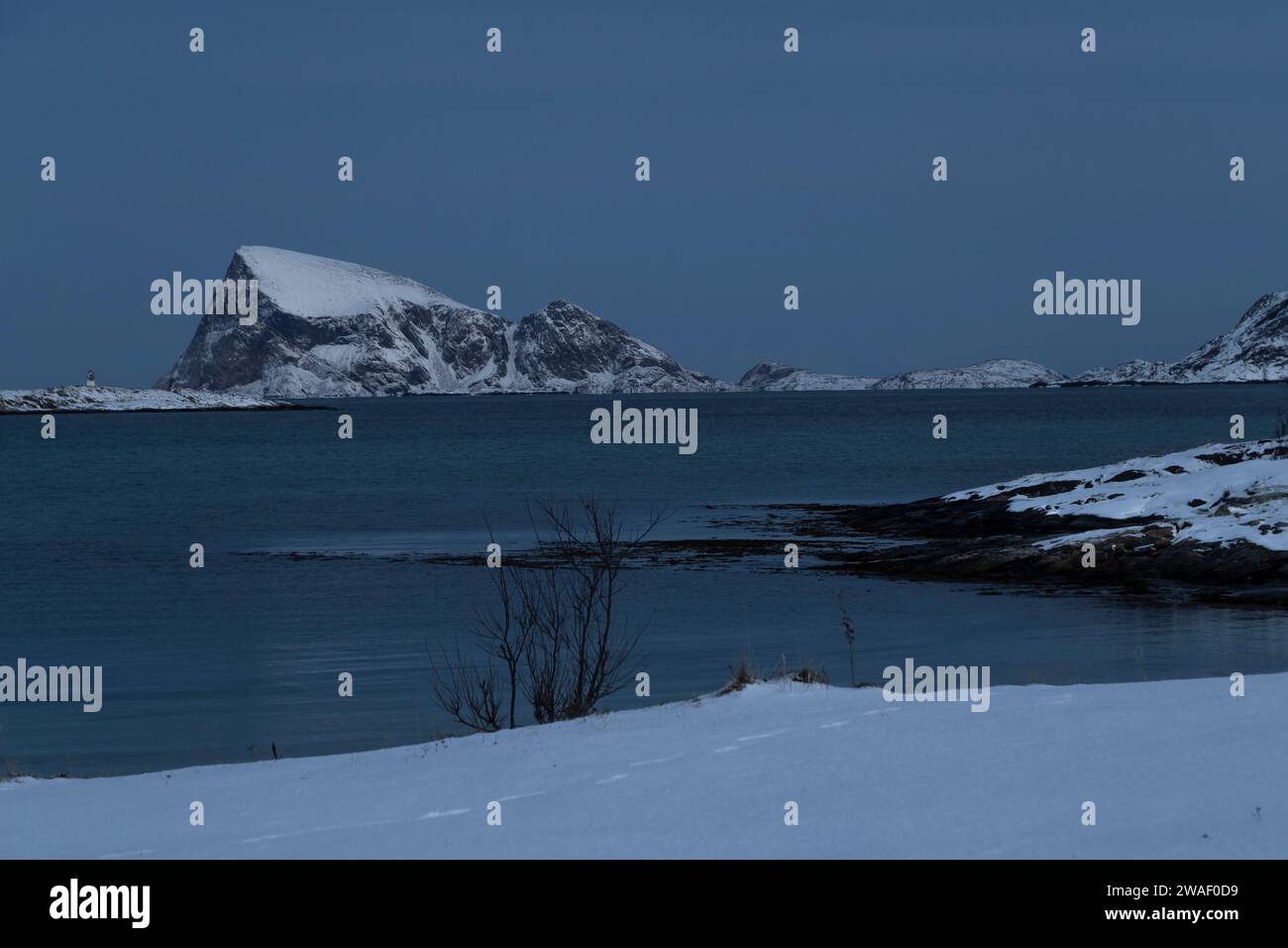 Coastal view, Sommaroy Island, Norway. Stock Photo