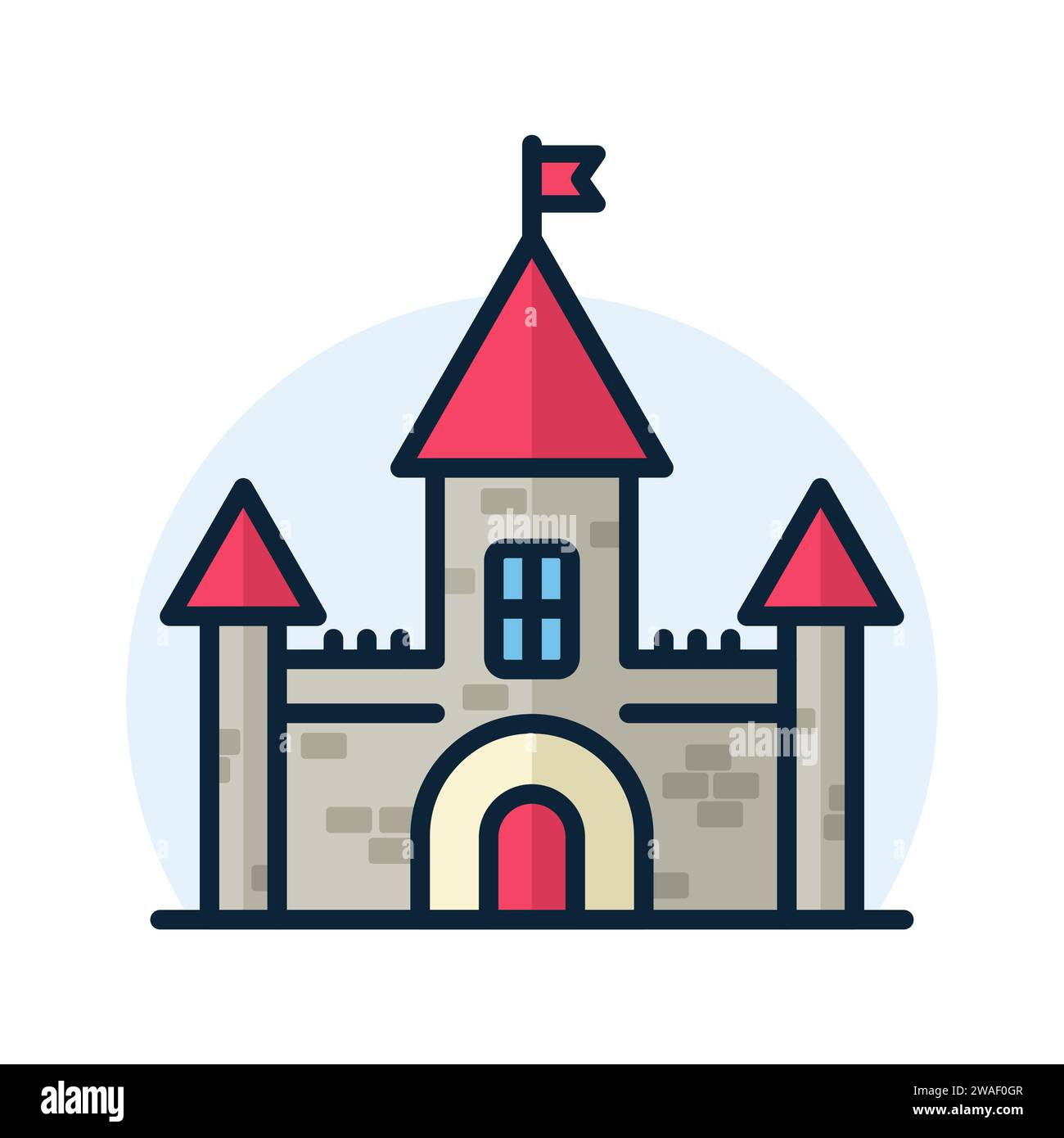 Gothic architecture and tourism palace Stock Vector Images - Alamy