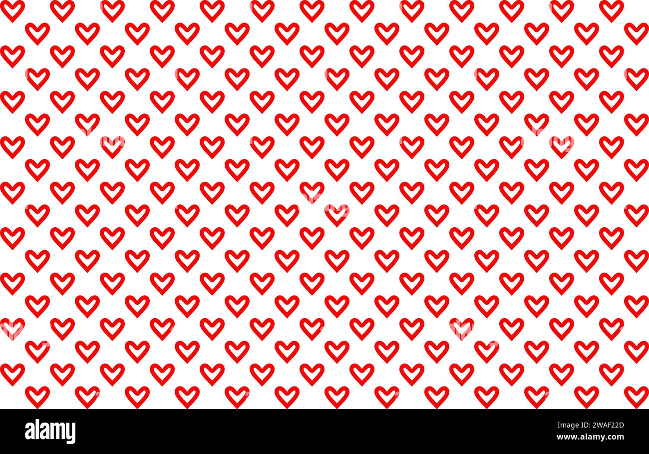 Heart seamless pattern background. Flat vector illustration Stock Vector