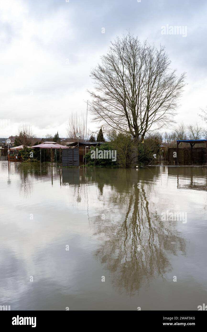 Ebing, Germany. 04th Jan, 2024. A campsite near Ebing in the district