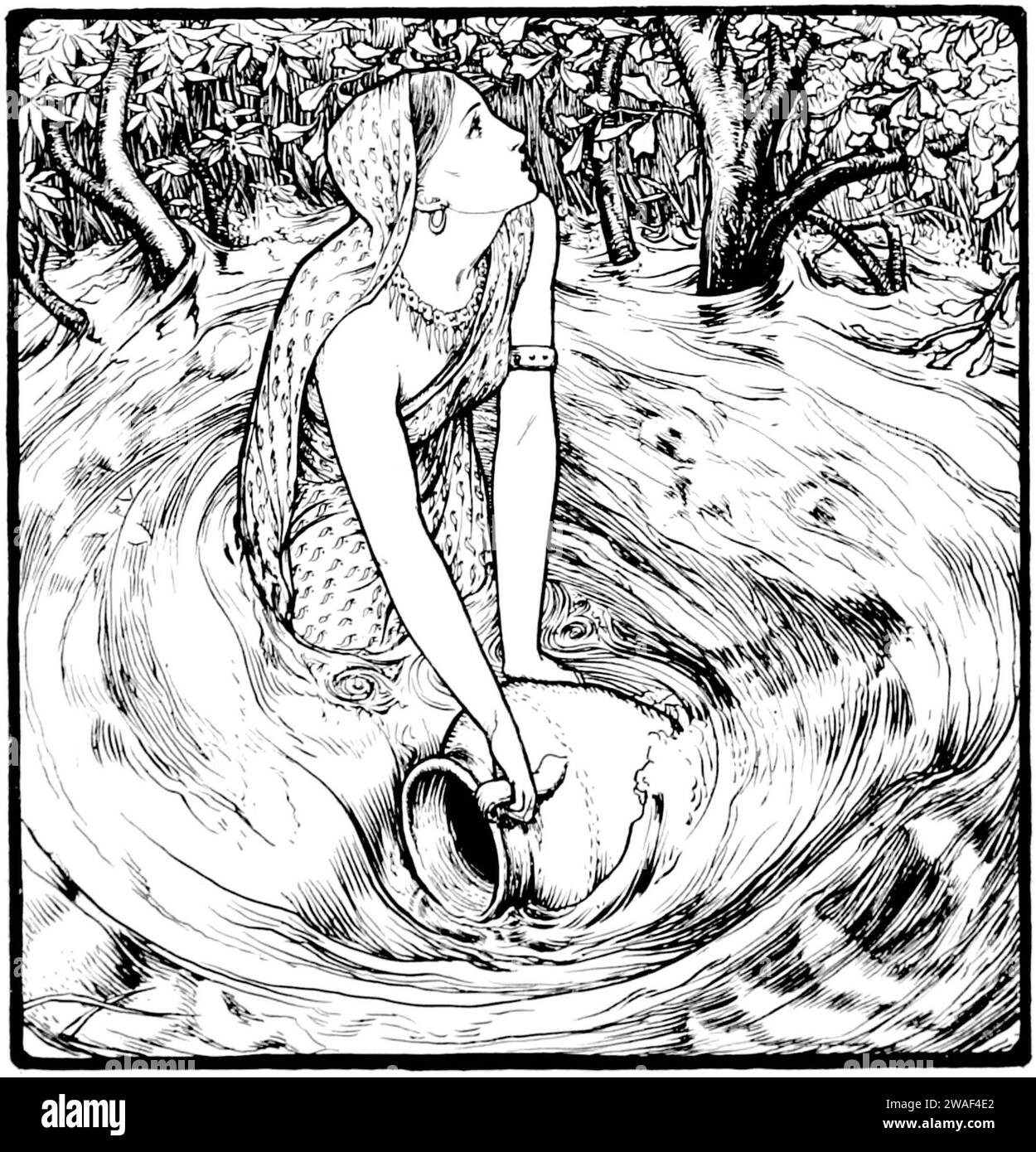 Indian Fairy Tales, John D. Batten, 1912. Stock Photo