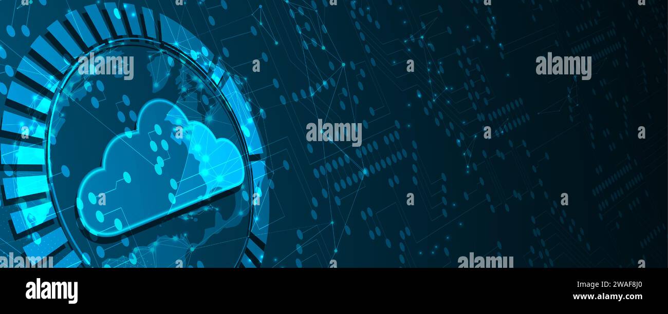 Modern cloud technology. Integrated digital web concept background ...