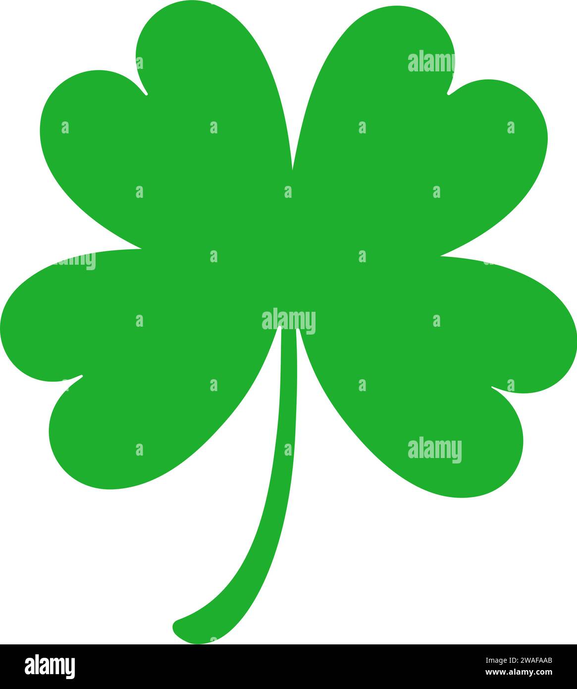 Four leaf clover icon symbol. Flat vector illustration Stock Vector