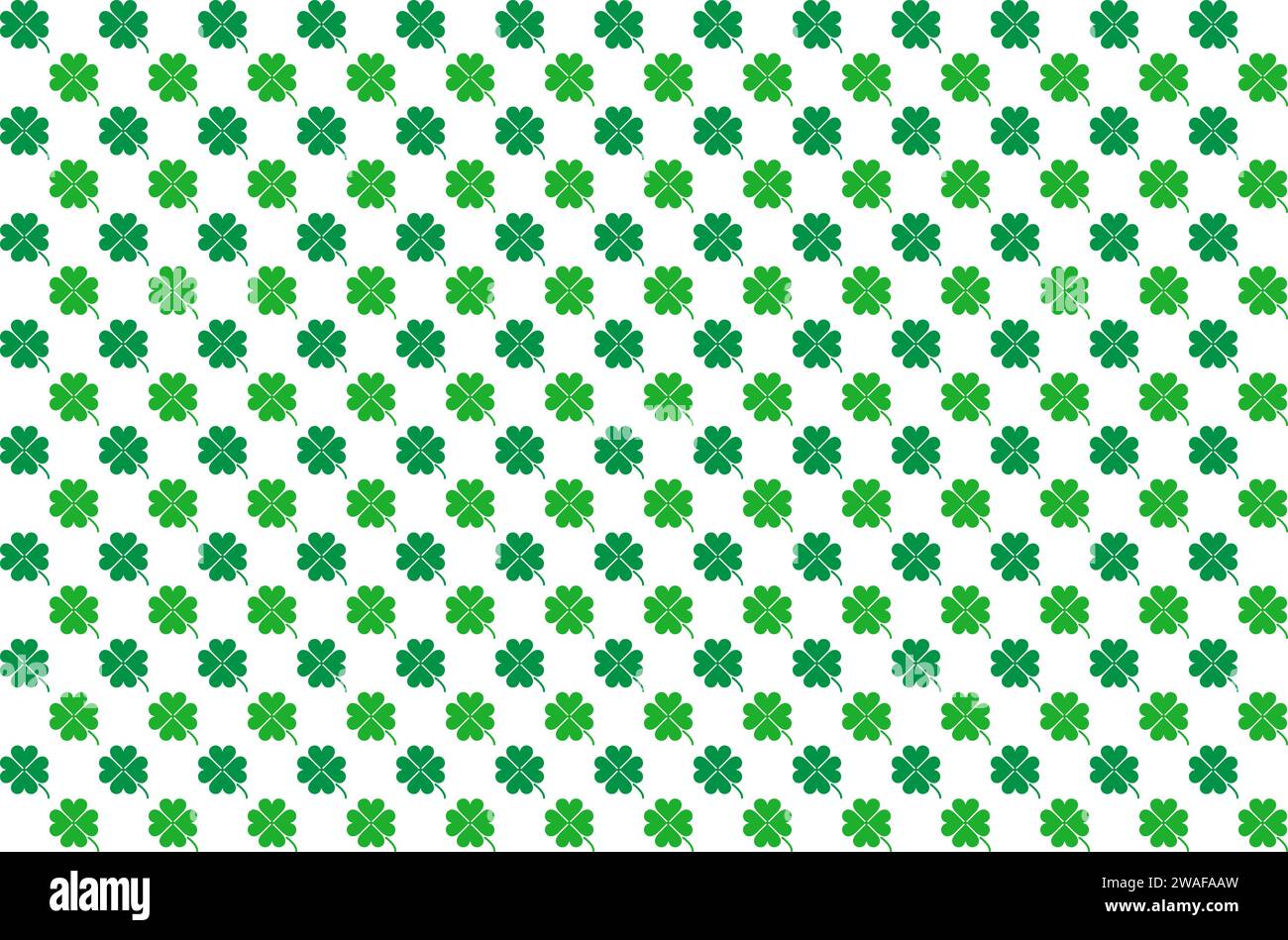 Seamless pattern of Four leaf clover background. Vector illustration Stock Vector