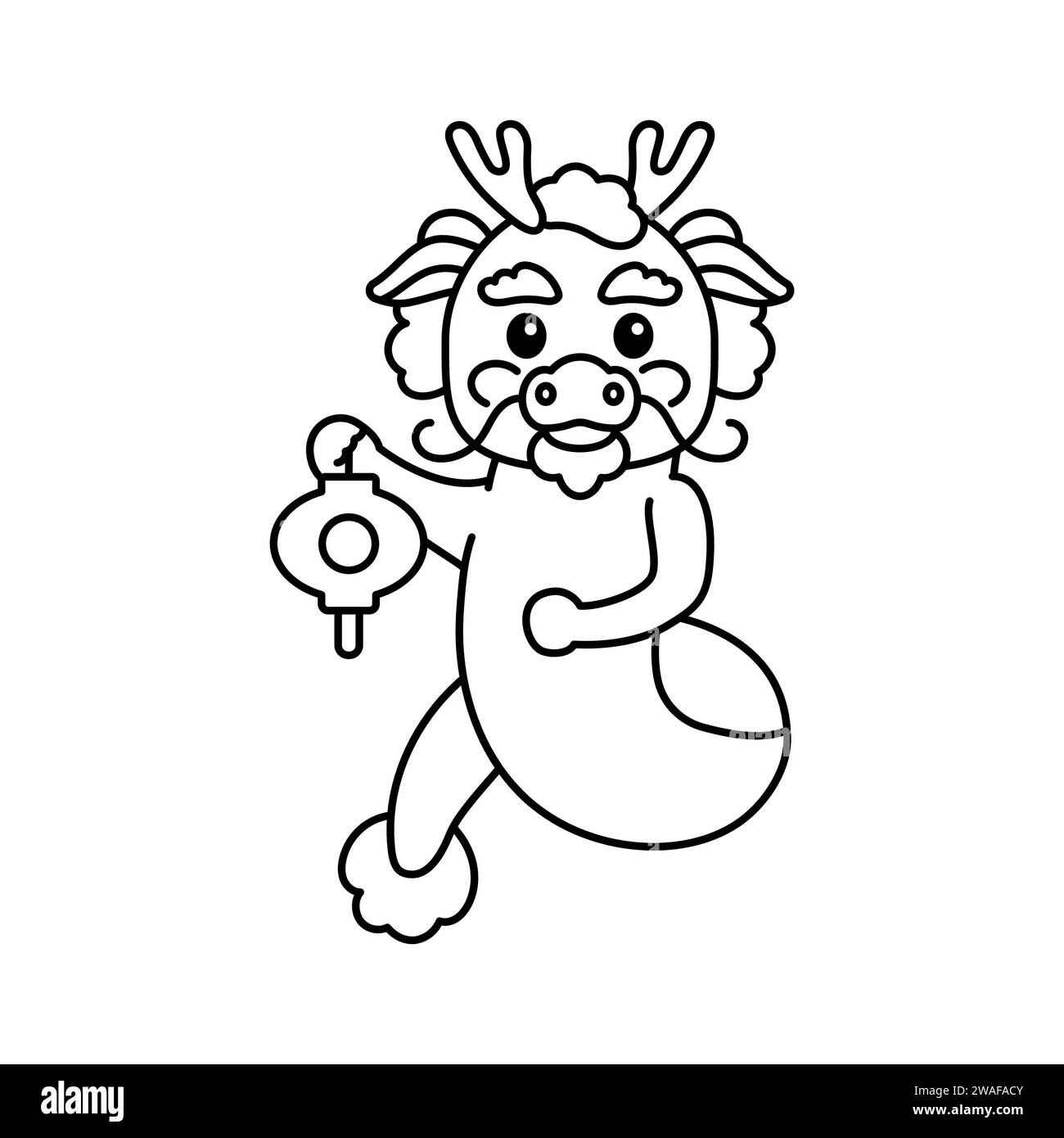 Happy Chinese dragon illustration. Happy new year 2024. Animal holidays