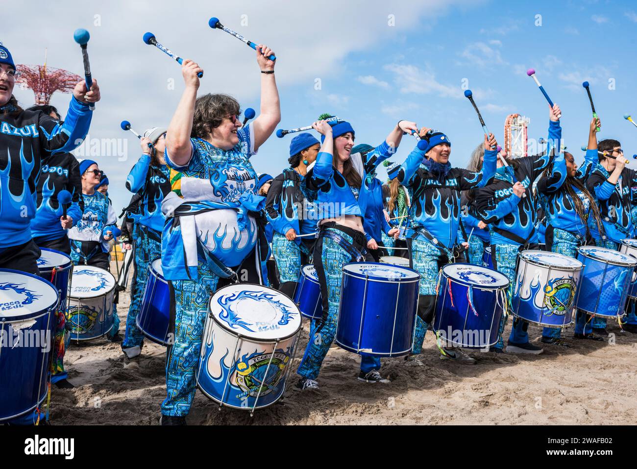 Brooklyn, New York January 1, 2024 Fogo Azul, Coney Island Polar