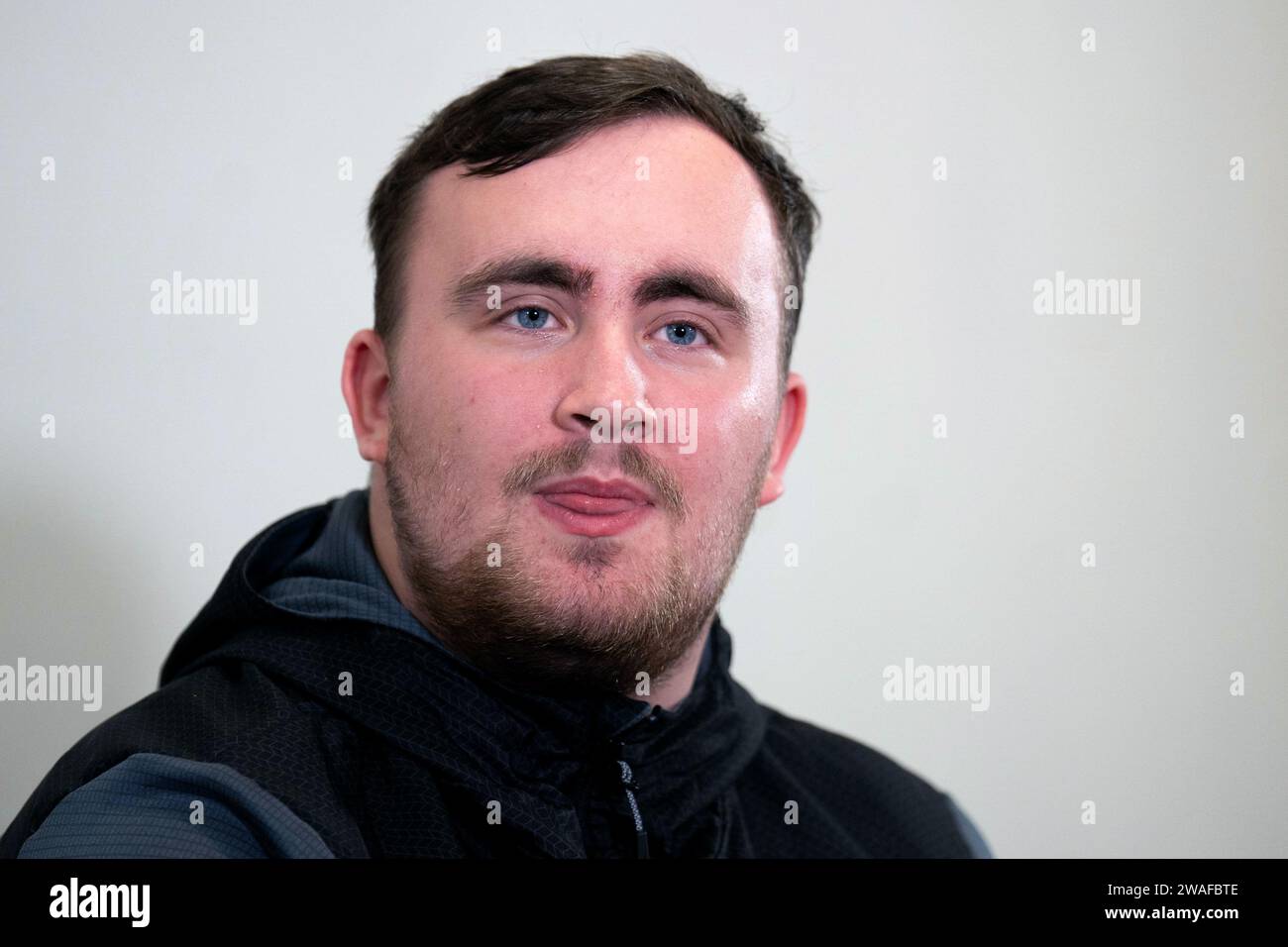 Luke Littler, 2025 World Darts Championship Runnerup, during a press