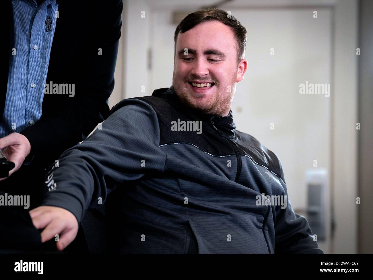 Luke Littler, 2025 World Darts Championship Runnerup, during a press