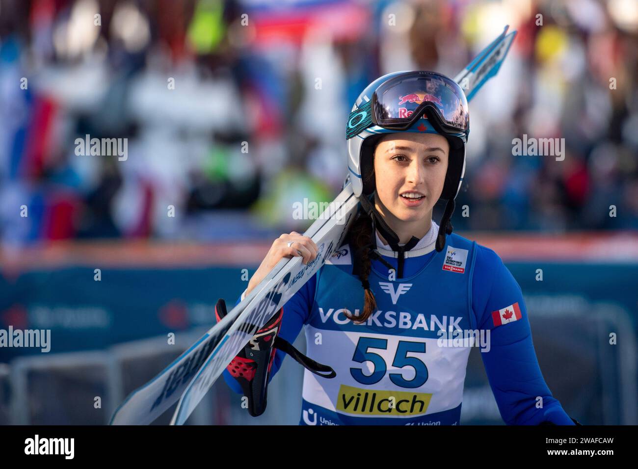 Alexandria Loutitt (Kanada), AUT, FIS Viessmsann Skisprung Weltcup Frauen, Villach, 04.01.2024 Foto: Eibner-Pressefoto/Michael Memmler Stock Photo