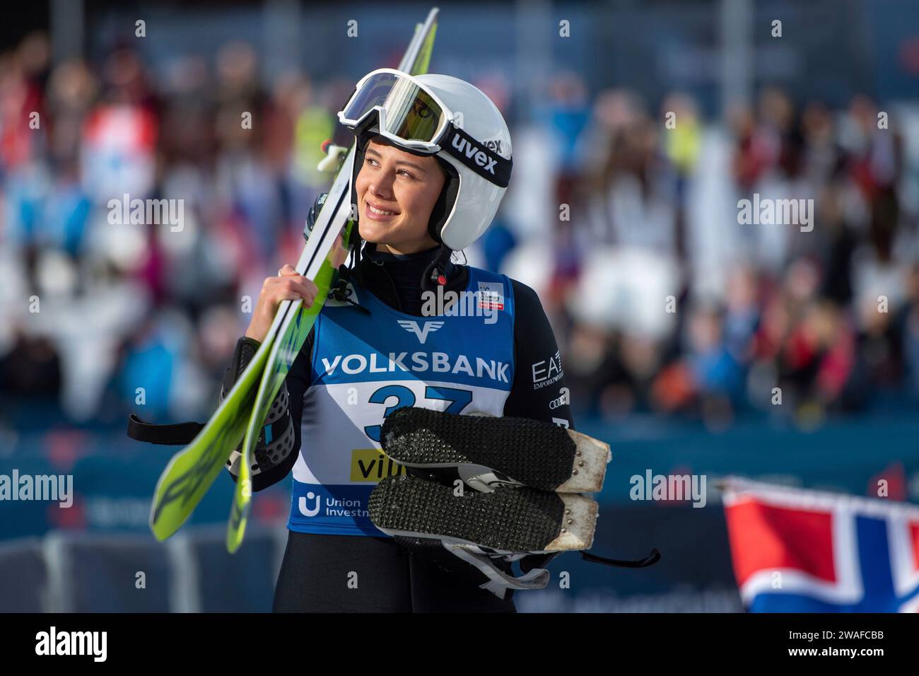 Annika Sieff (Italien), AUT, FIS Viessmsann Skisprung Weltcup Frauen, Villach, 04.01.2024 Foto: Eibner-Pressefoto/Michael Memmler Stock Photo