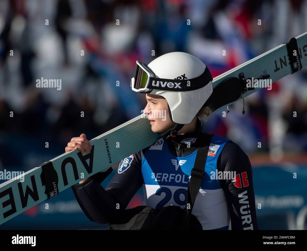 Pauline Hessler (Deutschland), AUT, FIS Viessmsann Skisprung Weltcup Frauen, Villach, 04.01.2024 Foto: Eibner-Pressefoto/Michael Memmler Stock Photo
