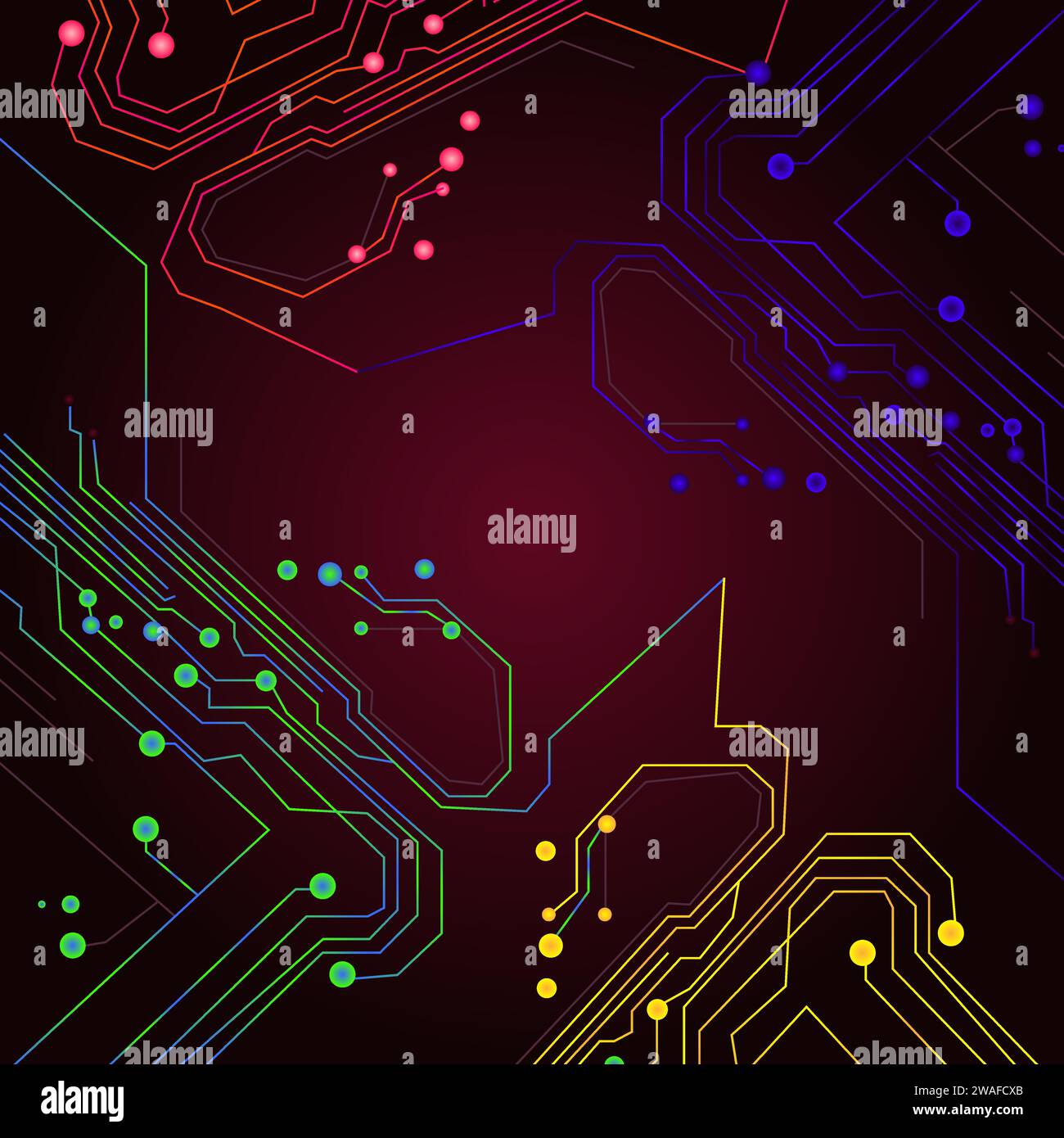 Modern technology circuit board texture background design. Neurons and ...