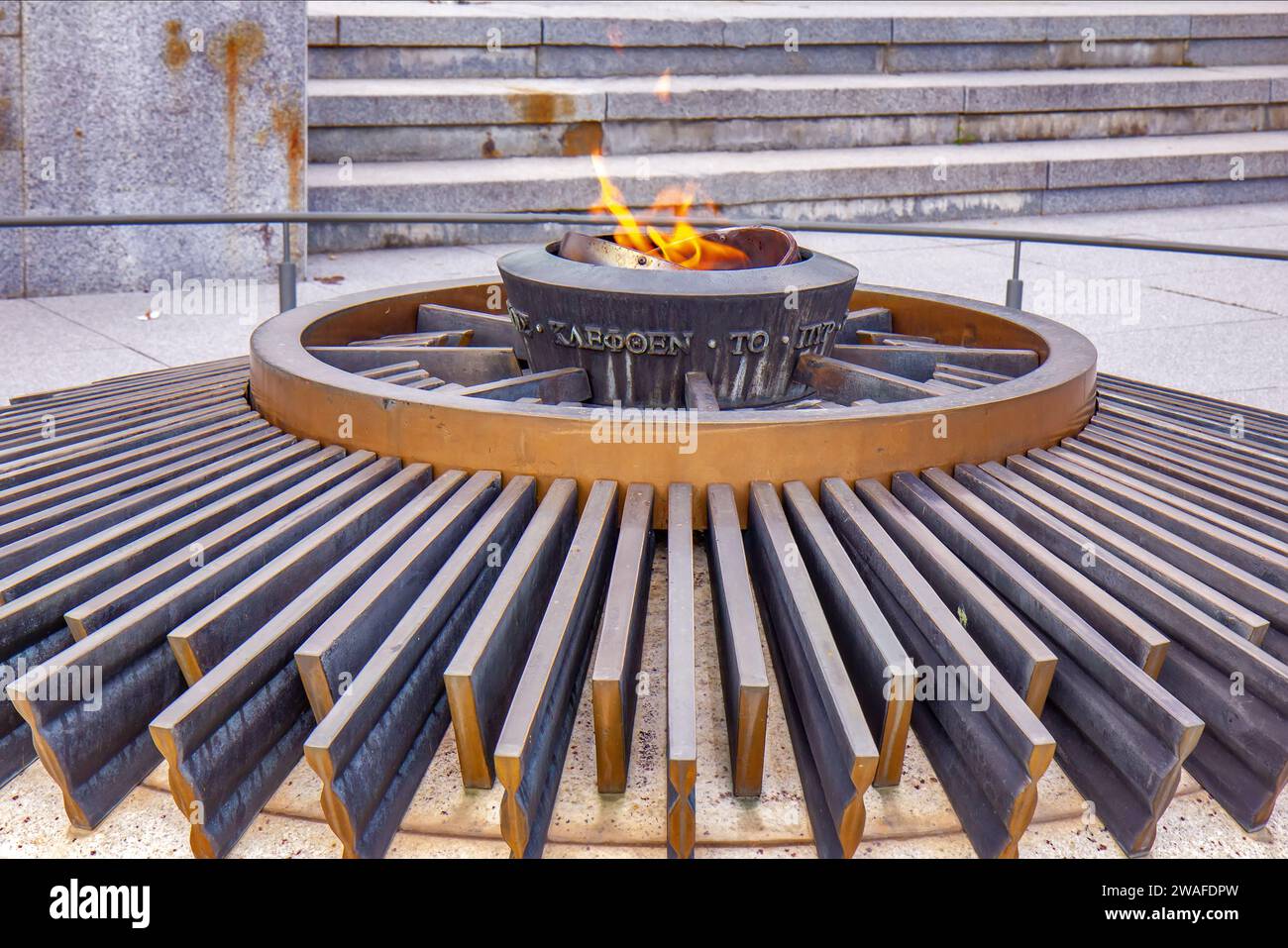 Olympic Fire in the Olympic Museum in Lausanne, Switzerland Stock Photo ...