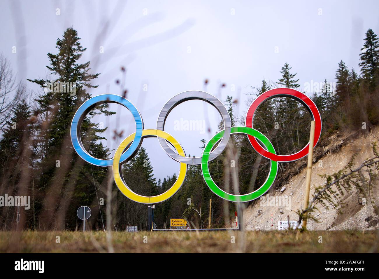 View of the never-restored tracks on the mountains where the Winter