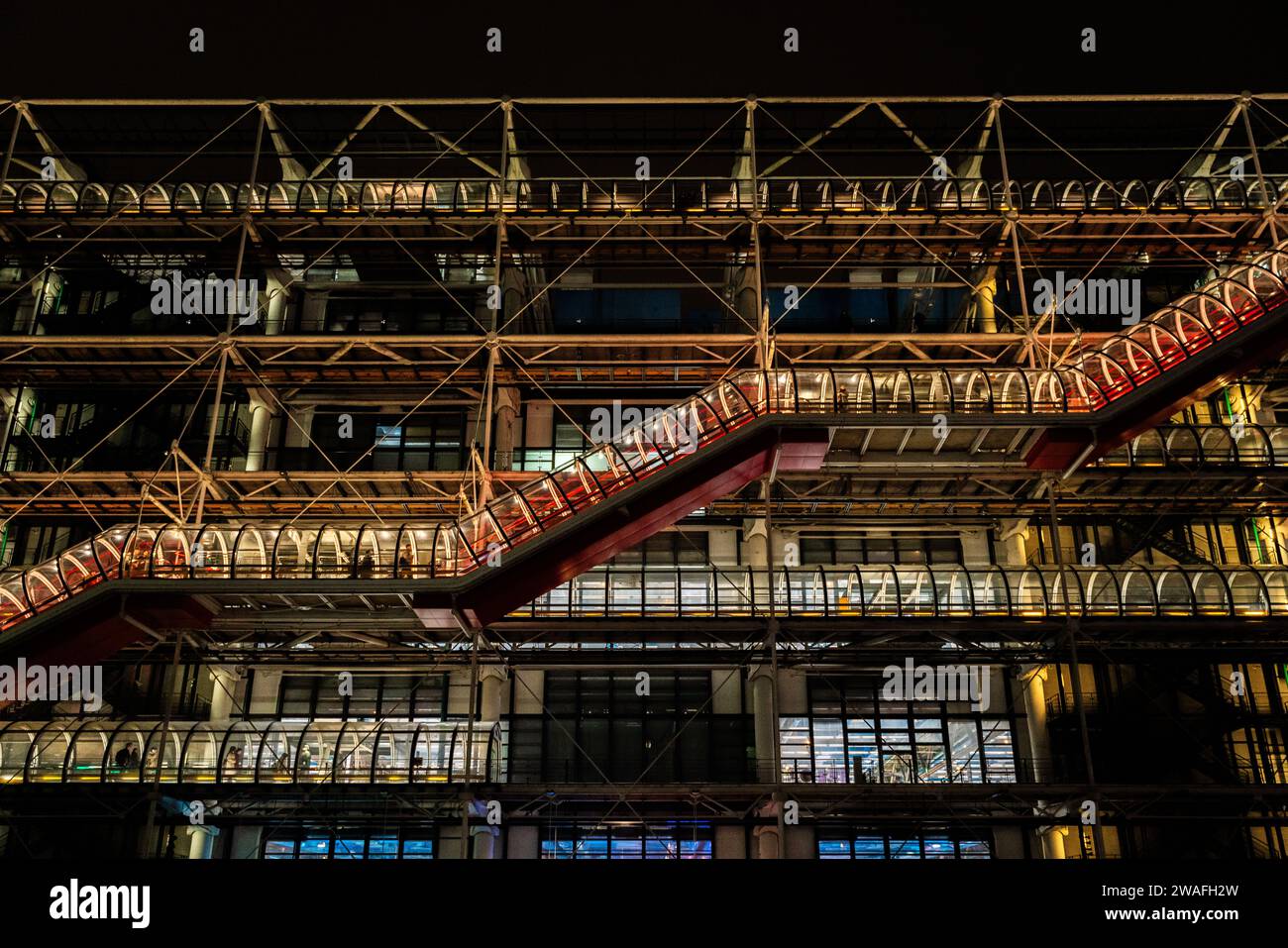 Le centre Georges Pompidou, à Paris. 7 décembre 2023. ( Photo Grégoire Campione) Stock Photo