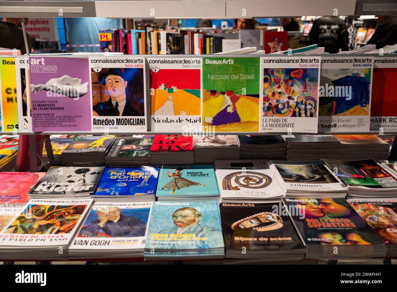 Rayon art de la librairie du centre Georges Pompidou à Paris. Paris, France; le 10 décembre 2023. (Photo Grégoire Campione) Stock Photo