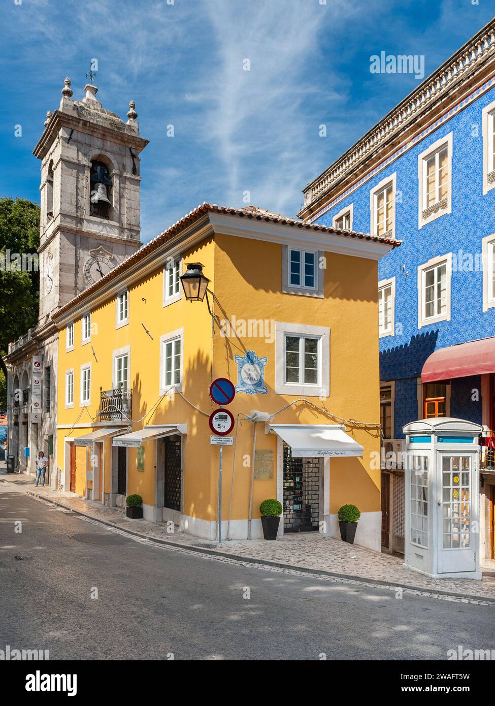 Praca da Republica in the village of Sintra in Portugal Stock Photo