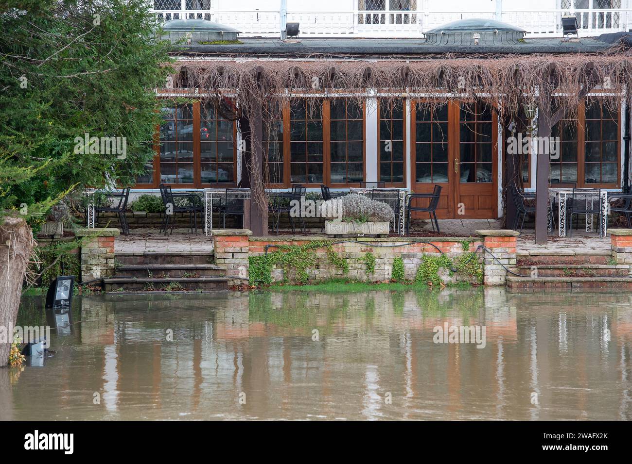 Sonning, Berkshire, UK. 4th January, 2024. The grounds of the French
