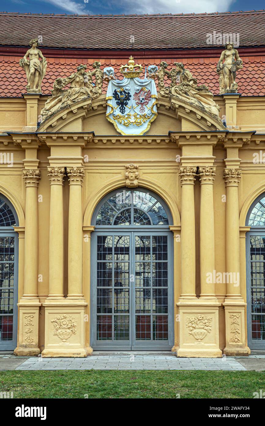 The Orangery building in the palace garden of Erlangen,Germany. Built ...