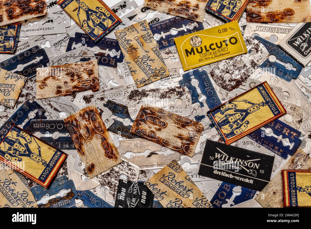 Sibiu city, Romania - 29 November, 2023. old vintage razor shaving ...