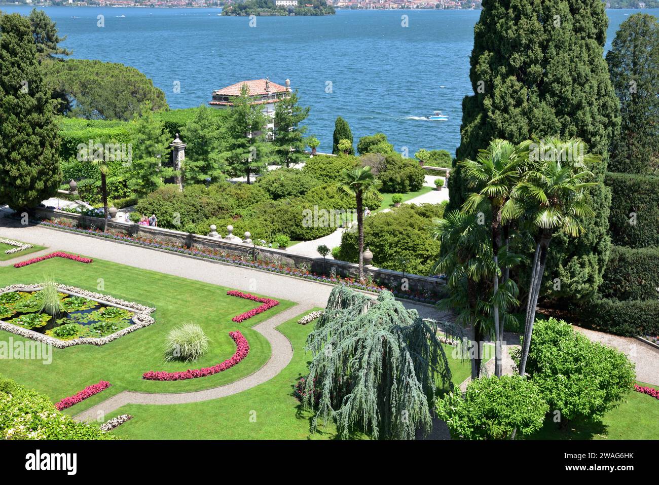 View Of The Gardens On Isola Bella One Of The Borromean Islands On View Of The Gardens On Isola Bella One Of The Borromean Islands On