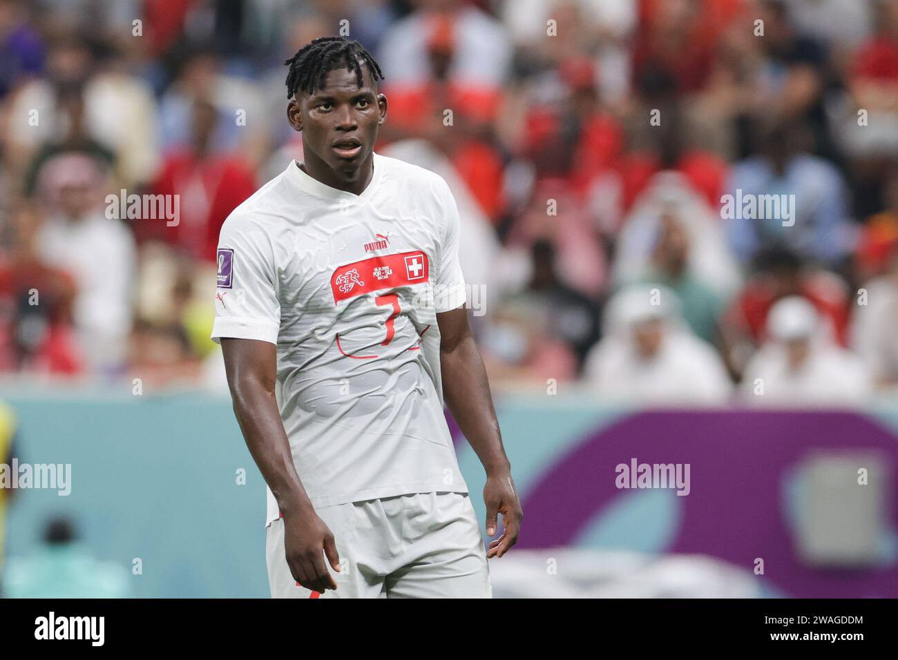 Breel Embolo of Switzerland seen in action during the FIFA World Cup ...