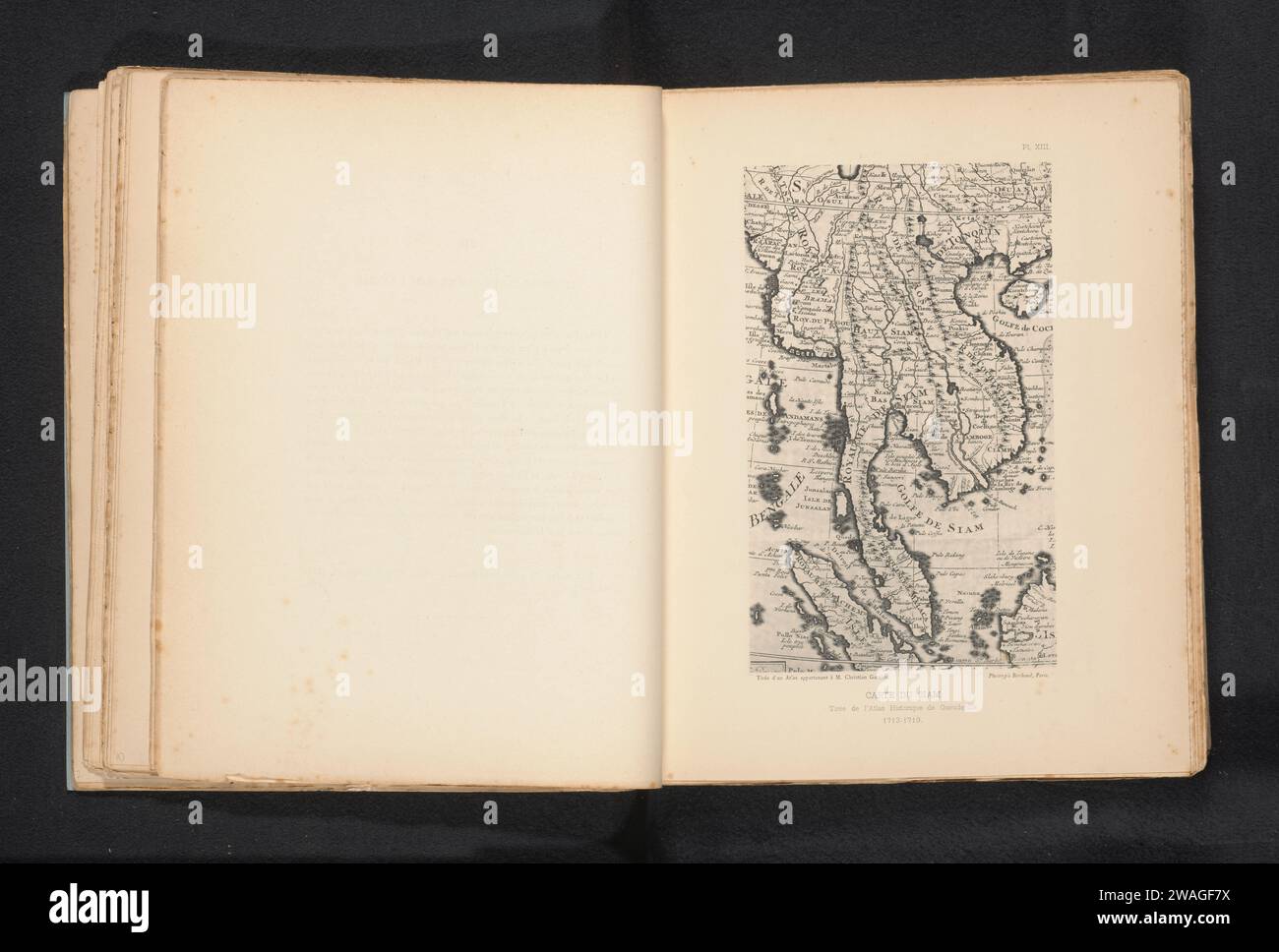 Reproduction of a map of Thailand, Michel Berthaud, after Anonymous, c ...