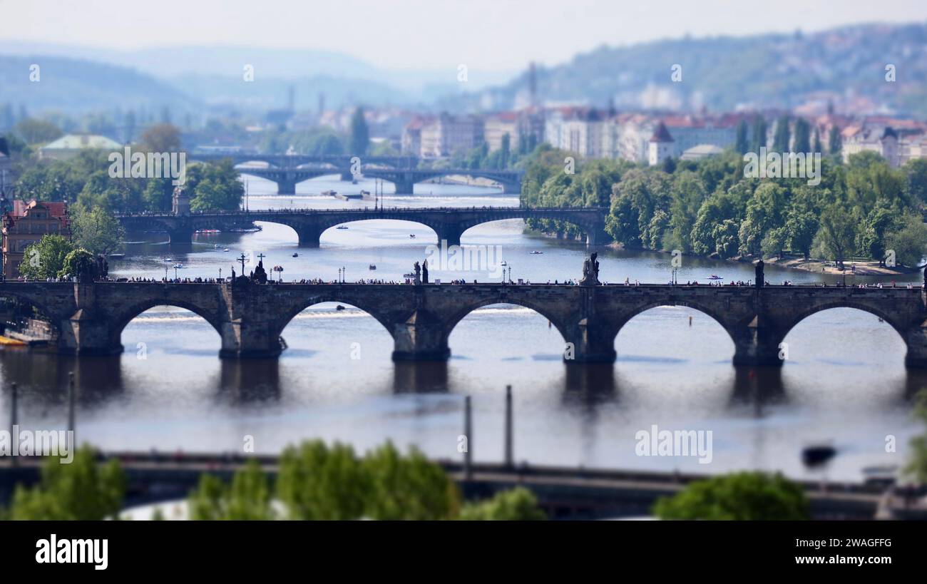 Bridges in Prague Stock Photo