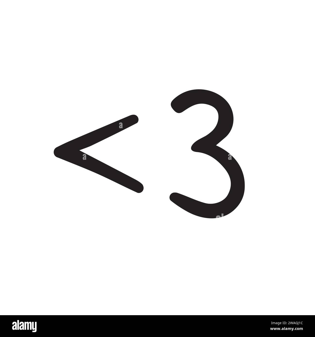 Vector hand drawn doodle sketch heart 3 isolated on white background ...
