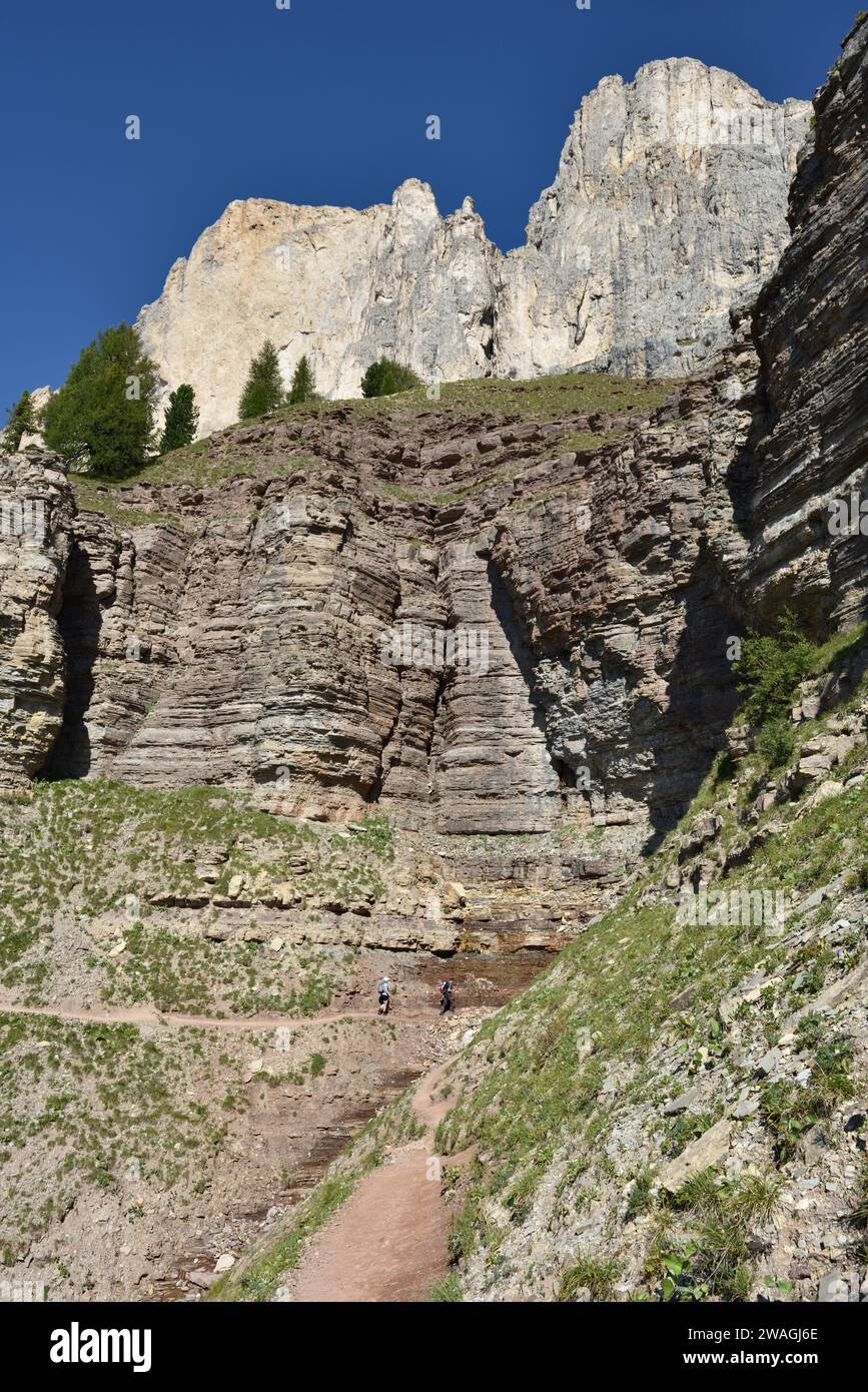 Hiking in the Dolomites, Italy Stock Photo - Alamy