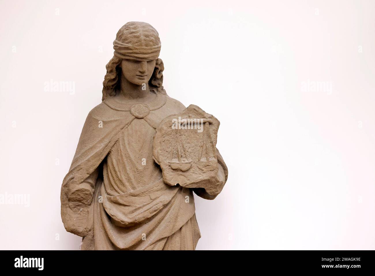 Eine Figur der Justitia im Amtsgericht Köln. Themenbild, Symbolbild