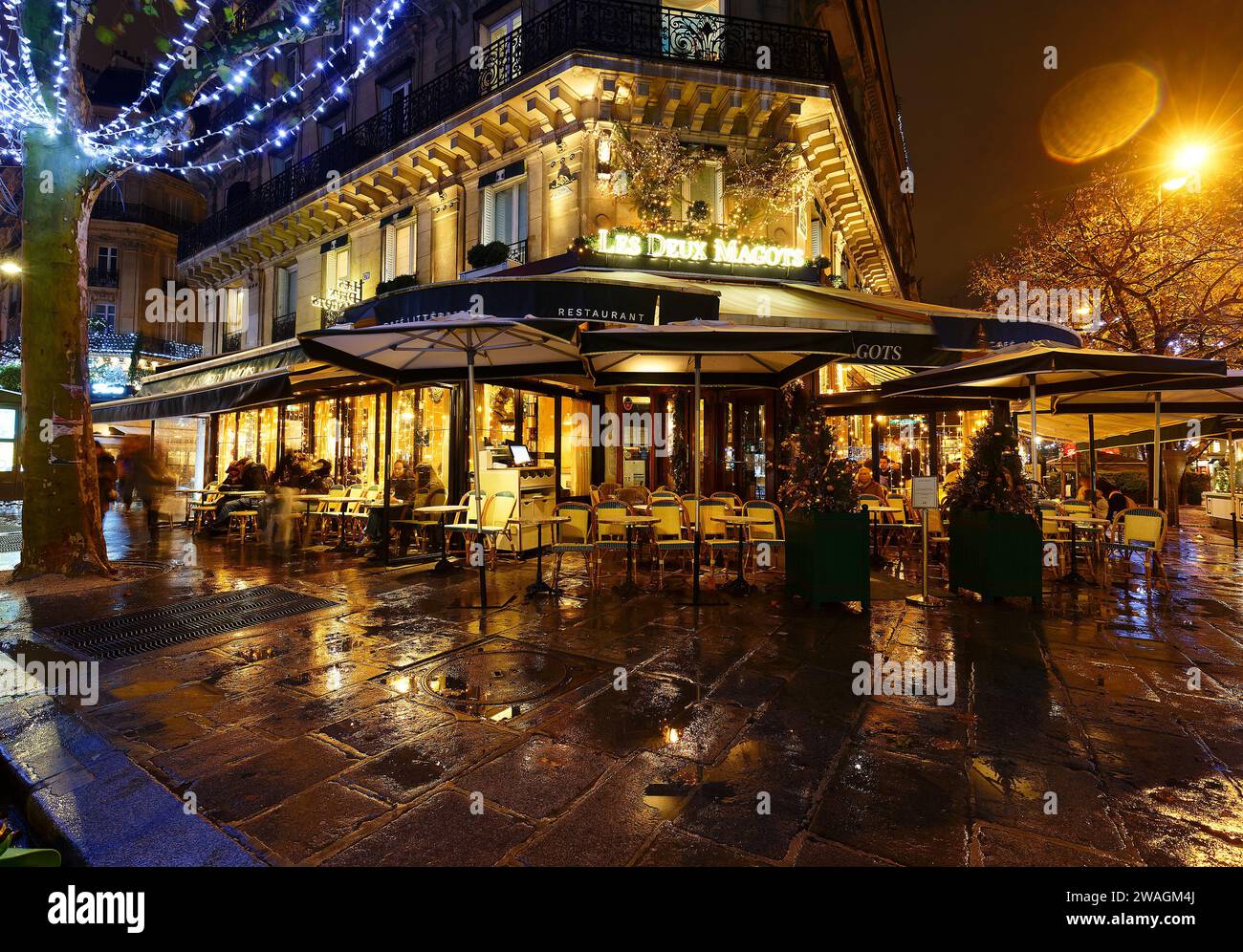 Boulevard saint germain night hi-res stock photography and images