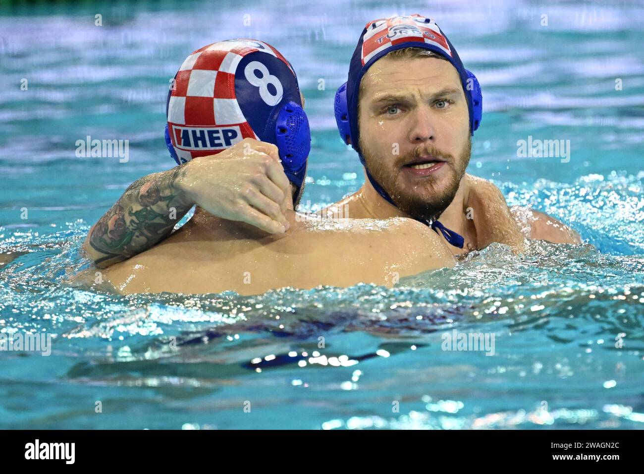 Dubrovnik, Croatia, 040124. European Water Polo Championship 2024. Preliminary round, group A