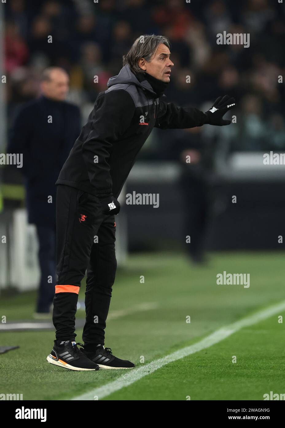 Turin, Italy. 4th Jan, 2024. Filippo Inzaghi Head coach of Salernitana reacts during the Coppa Italia match at Allianz Stadium, Turin. Picture credit should read: Jonathan Moscrop/Sportimage Credit: Sportimage Ltd/Alamy Live News Stock Photo