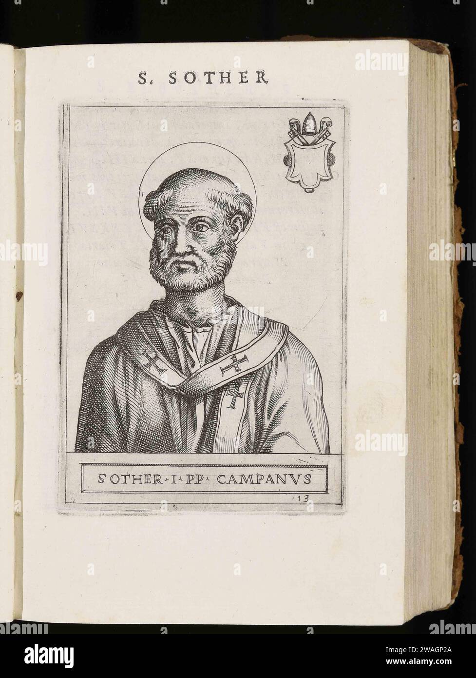 Giovanni Battista Cavalieri Pontificum Romanorum effigies Roma: Domenico Basa : Francesco Zanetti 1580 Stock Photo
