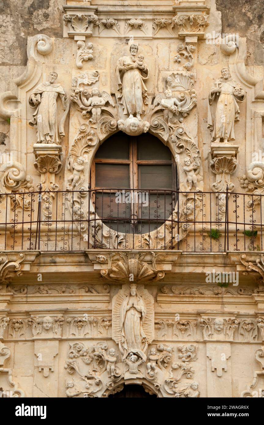 Mission San Jose church window, San Antonio Missions National
