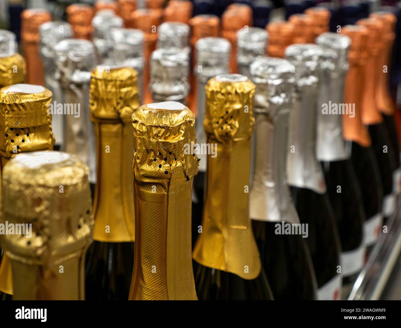 Sparkling wine shelf hi-res stock photography and images - Alamy