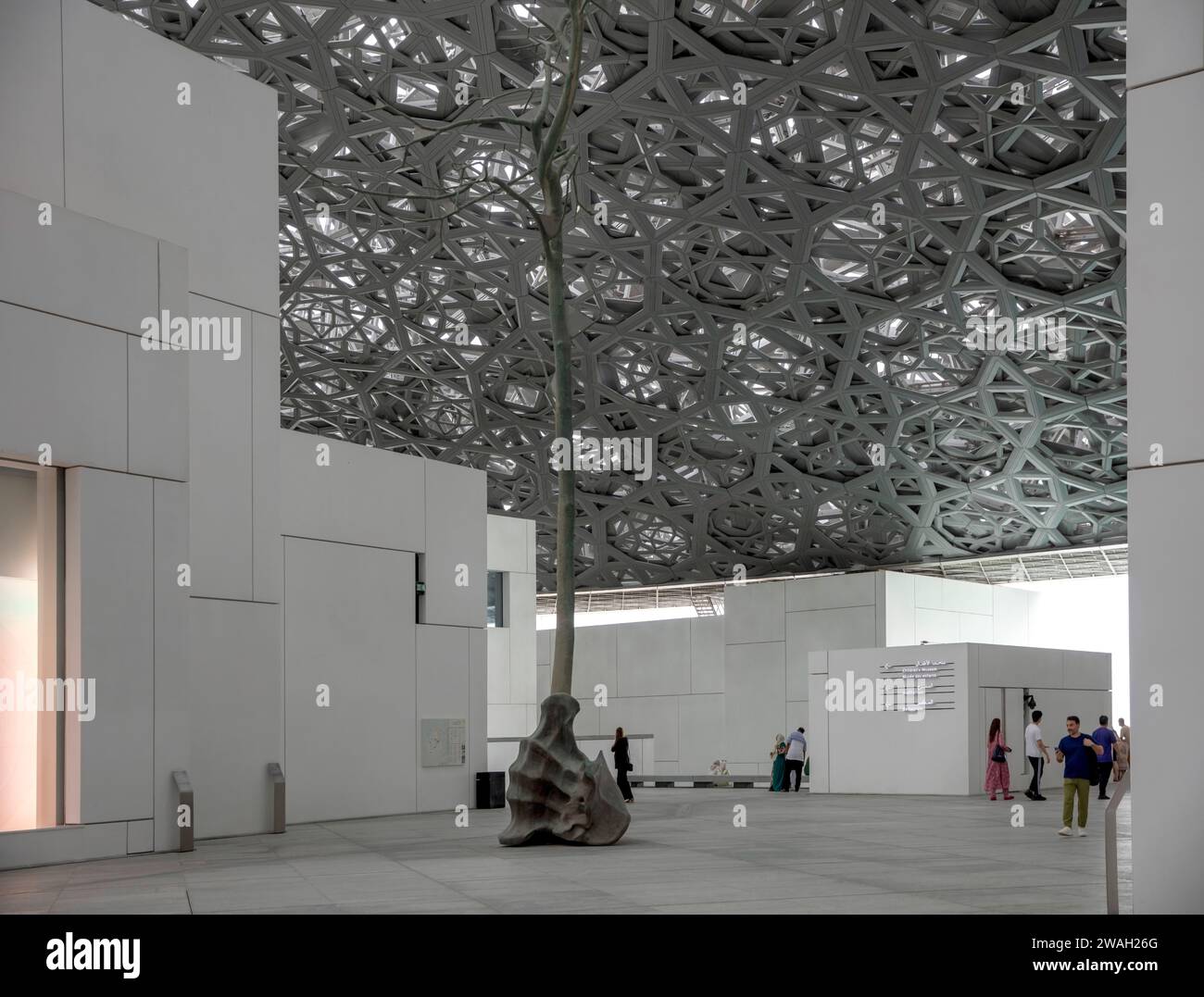 Louvre Abu Dhabi dome from inside Stock Photo