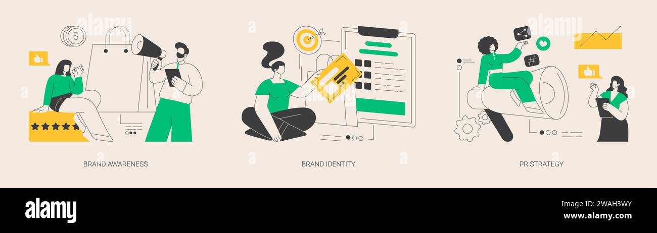 Brand management abstract concept vector illustrations Stock Vector ...