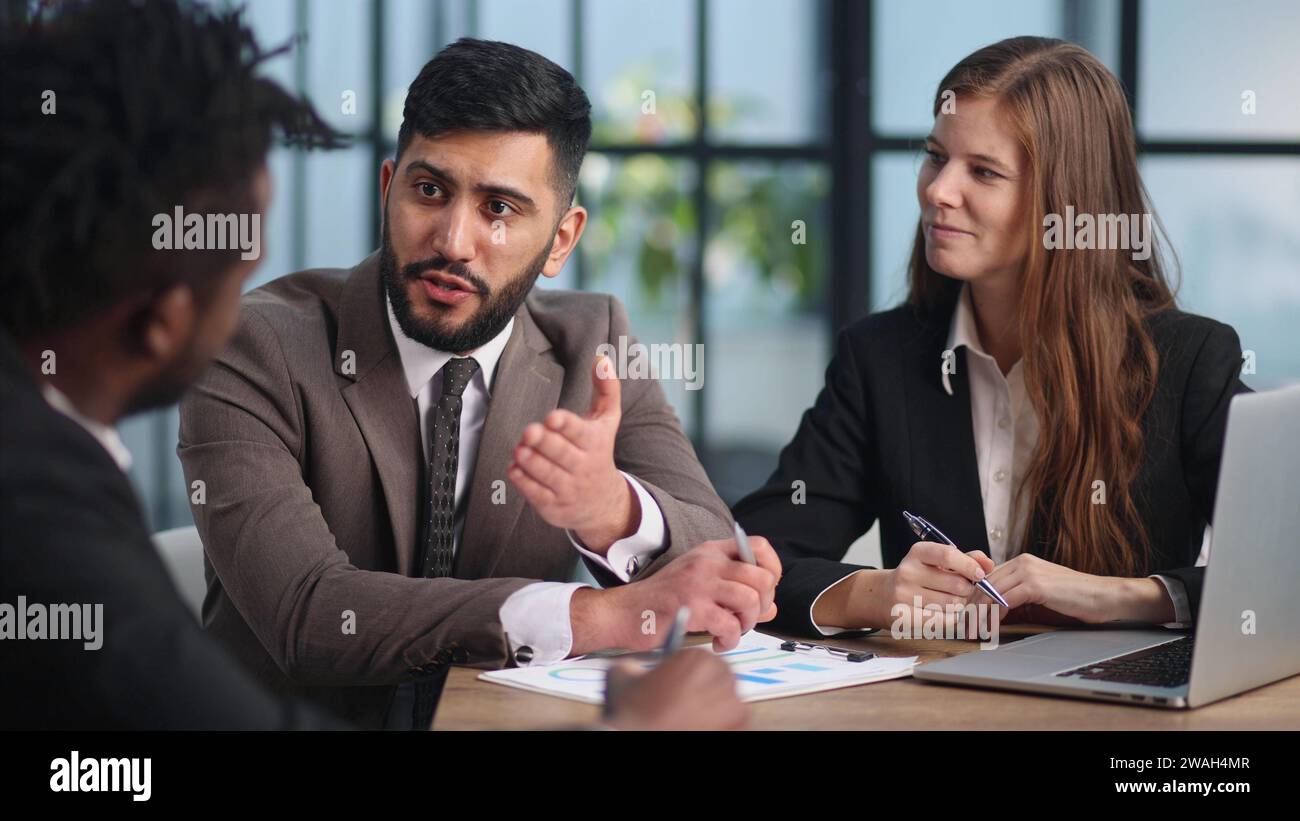 Group of Business People Working in the Office Concept Stock Photo